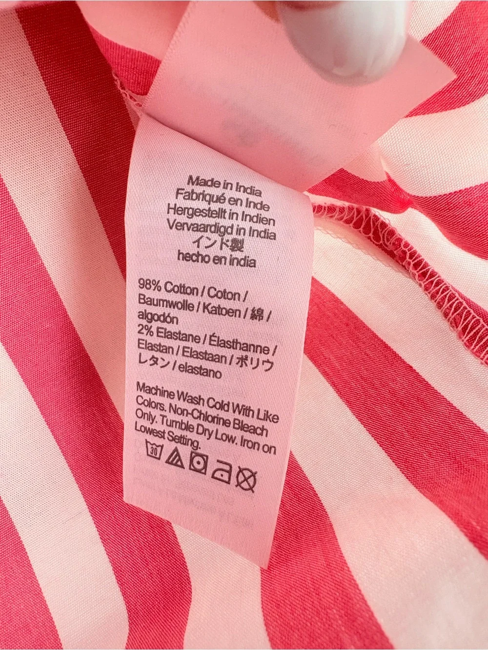 J.Crew Pink White Stripe Sleeveless Button Front Collared Blouse Size S